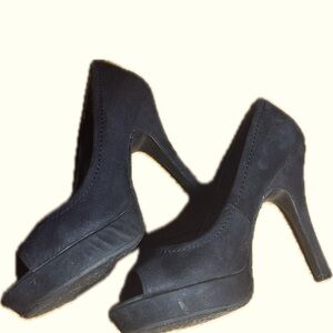 Candies Black Peep Toe High Heels. Excellent condition